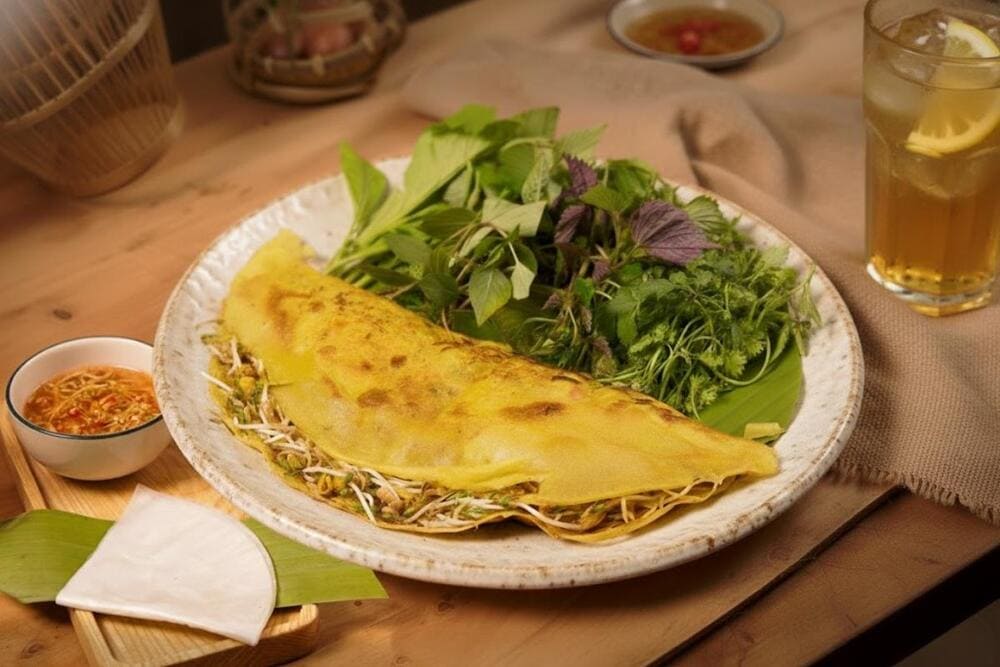 Bánh xèo đơn giản nhưng ngon nức tiếng Hậu Giang.